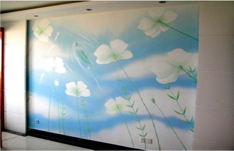 荆门画墙绘怎么画好白云的蓬松感?