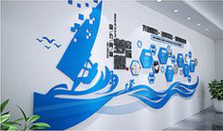 荆门海浪主题文化墙如何设计？